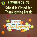Thanksgiving Break ~ November 25-29