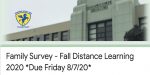 FSK Family Fall Distance Learning Survey ~ Due August 7th